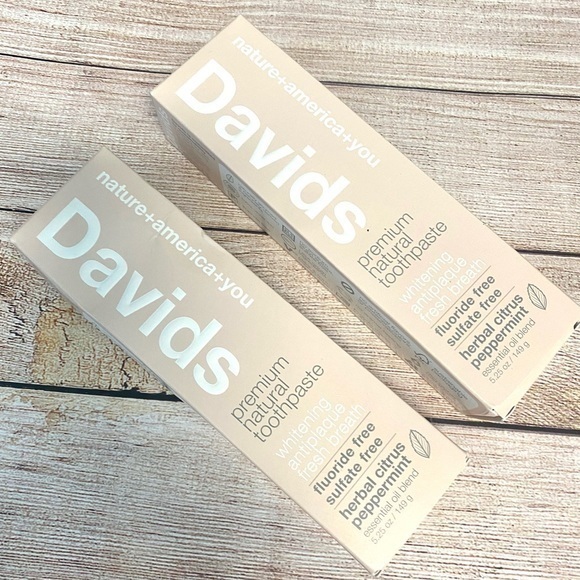 David’s Premium Natural Toothpaste Whitening Herbal Citrus Peppermint x2 - Picture 2 of 6